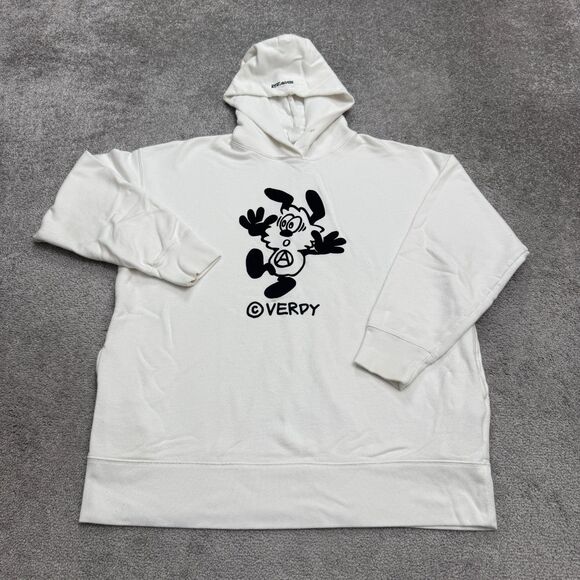 Uniqlo UT x Verdy Pullover Rise Again Hoodie Graphic Sweatshirt Mens Large White - Picture 1 of 16